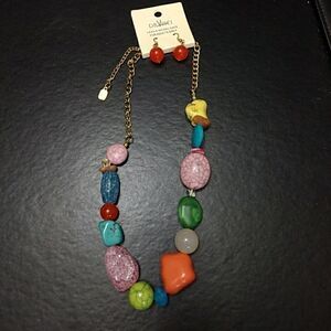 Da Vinci matching necklace and earring set